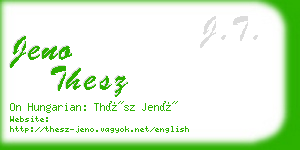 jeno thesz business card